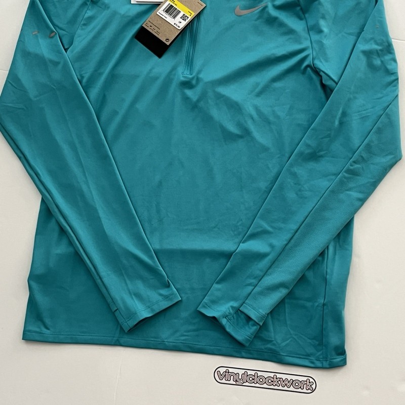 Nike Stride Dri-FIT 1/4 Zip Running Shirt Mens Small S Aqua Turquoise HV2180-345 gallery