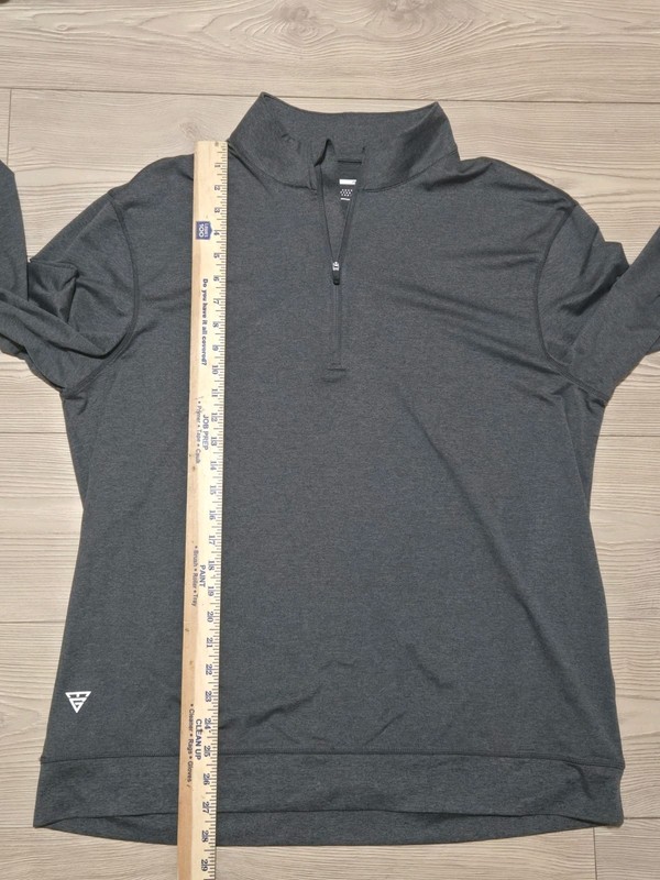 MAELREG Men's Gray Performance Pullover 1/4 Zip Long Sleeve Size Large Golf gallery