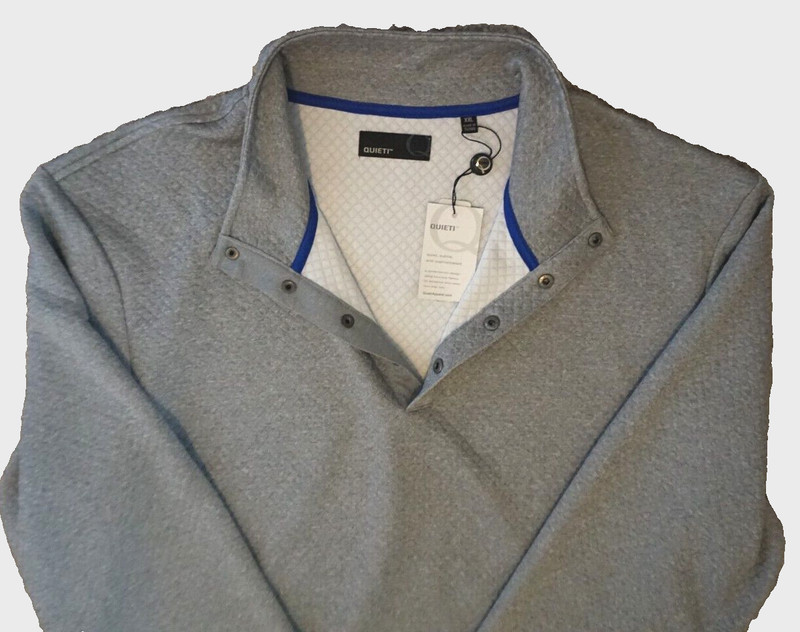 Mens 1/4 Zip Quilted Activewear Pullover by Quieti XXL Gray NWT gallery