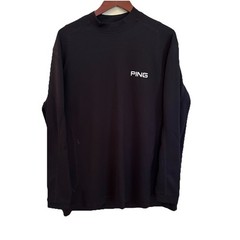 PING Golf Pullover Mock Neck Shirt Mens XXL Black Long Sleeve Performance Top