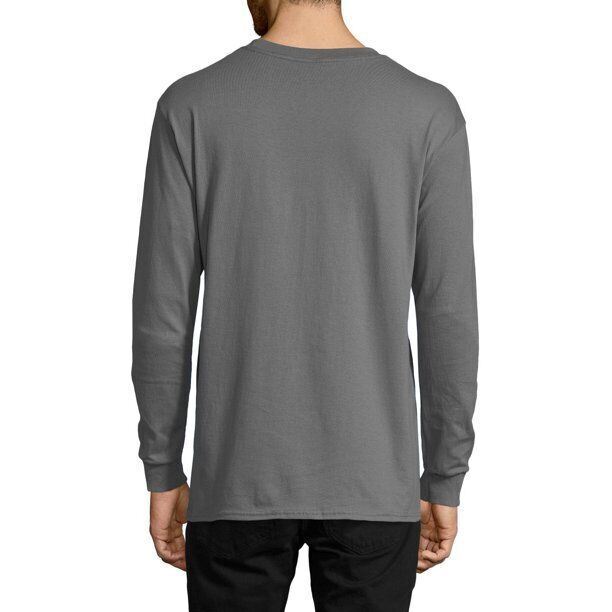 Hanes Men's ComfortSoft Long Sleeve Tee, Smoke Grey, 2XL gallery