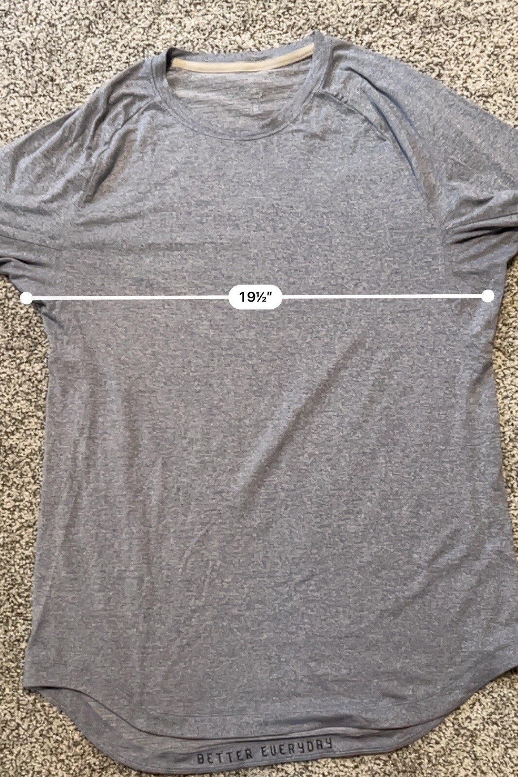 Lululemon Drysense Men's Medium Heather Chambray Blue Short Sleeve Tshirt gallery