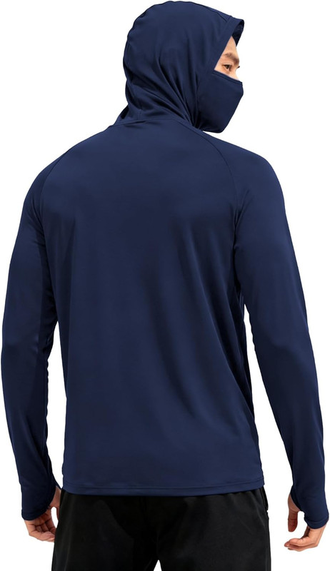 Mens Fishing Hoodie UV Sun Protection Shirts UPF Rash Guard Long Sleeve Shirts H gallery