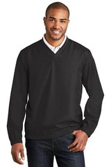 Port Authority Mens Long Sleeve Windbreaker Zephyr V Neck Stylish Pullover J342