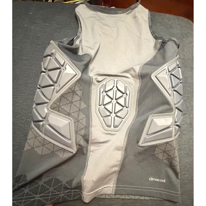Adidas Climacool Padded Compression Tank Top Mens Medium Grey Football Rib Shirt gallery