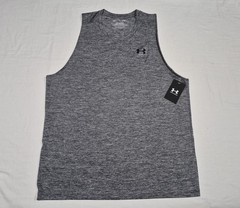Under Armour Men Castlerock/Black UA Tech Performance Tank Top 1382795 SZ Large