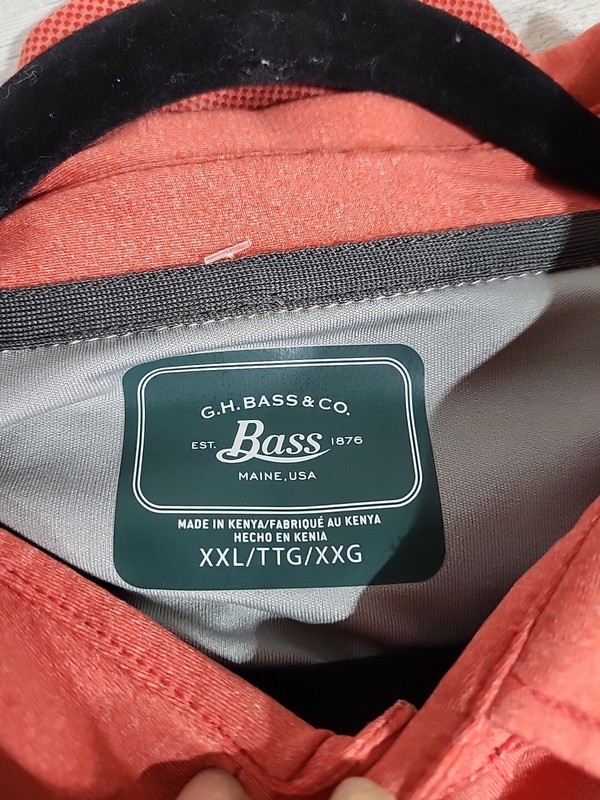 G.H. Bass Men's 2XL Polo Shirt Coral/Tangerine Golf Fishing Sports gallery