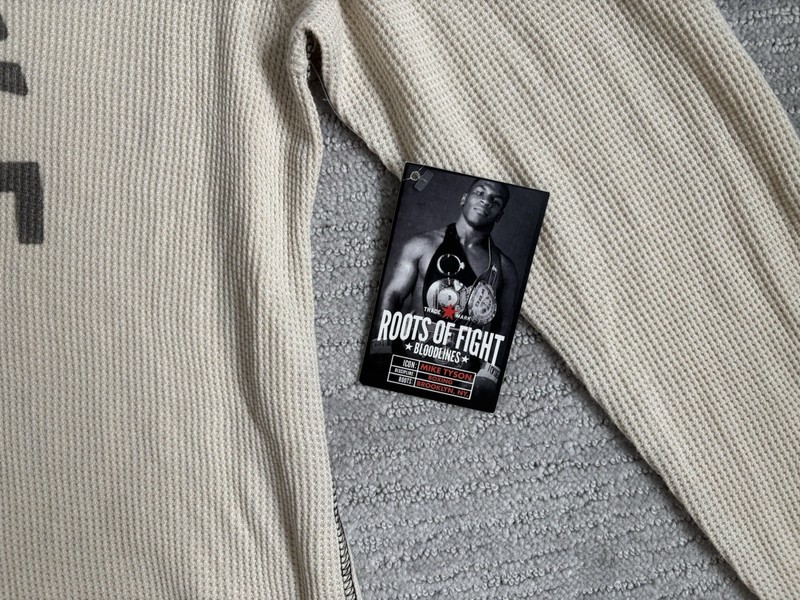 Roots of Fight Bloodlines Mike Tyson Thermal Waffle Knit Long Sleeve Tee XXL gallery