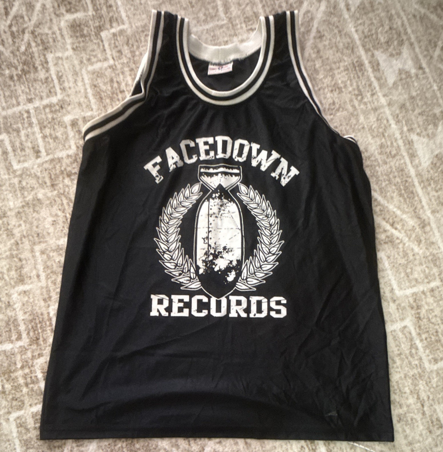 Teamwork Athletic Apparel Men's XL Black Jersey Tank Facedown Records Basketball gallery