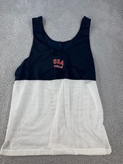 Vintage Adidas Team USA Olympic Mesh Running Tank Top