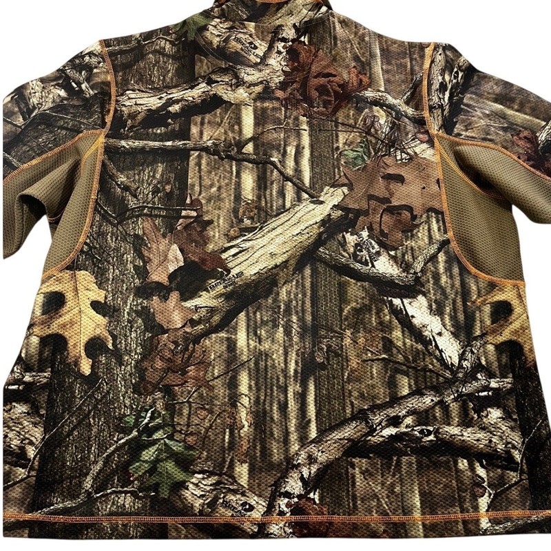 Mossy Oak Break-Up Infinity Camo 1/4 Zip Pullover Mens 2XL XXL Mesh Hunting gallery