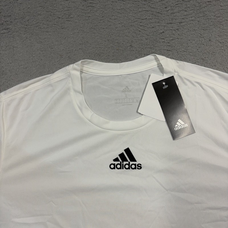 Adidas PreGame Badge Of Sport Shirt Men’s XL White Long Sleeve Tee HS9216 gallery