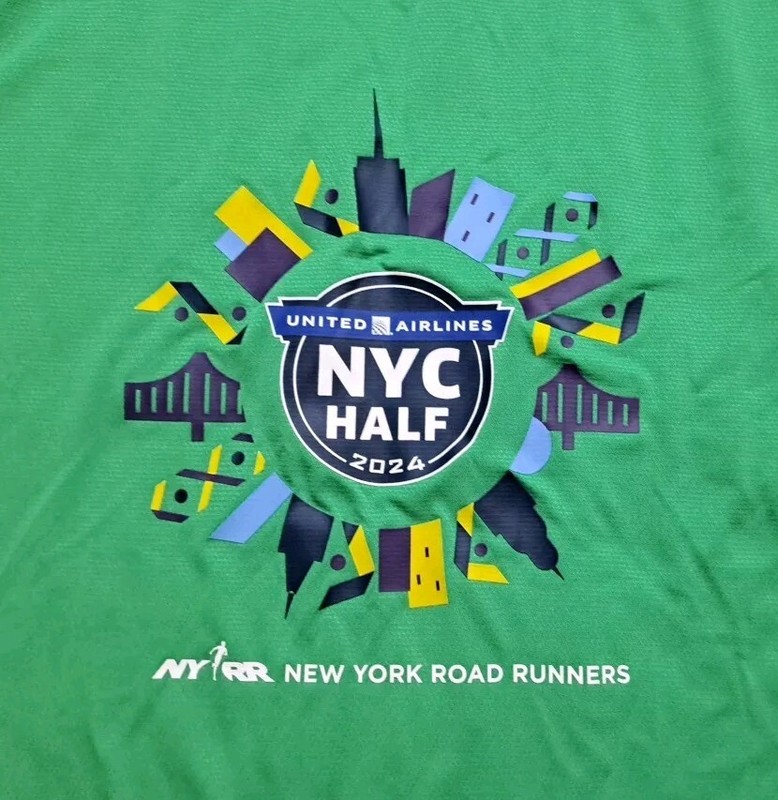 NYC Half Marathon 2024 Men’s Medium Green Tee New Balance gallery