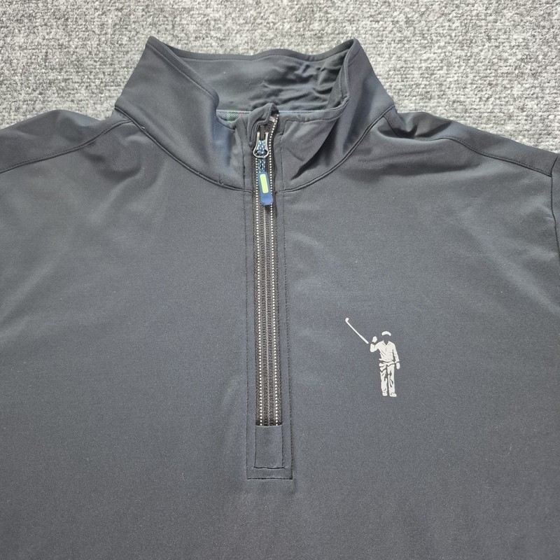 William Murray Pullover Mens Large Black Quarter Zip Golf Athletic Lightweight gallery