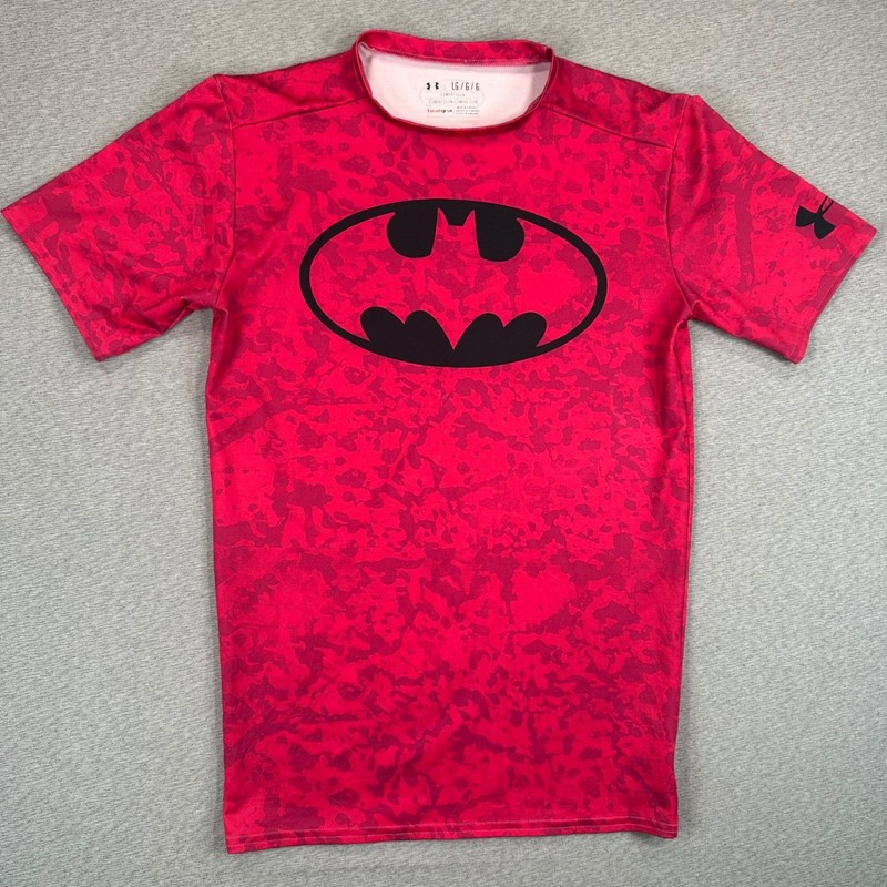 Under Armour Batman HeatGear Compression Shirt Mens Large Pink Camo Alter Ego gallery