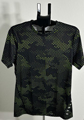 Gymshark Men’s M Black/Green Graphic Logo Crewneck T-Shirt Poly Athletic Fit