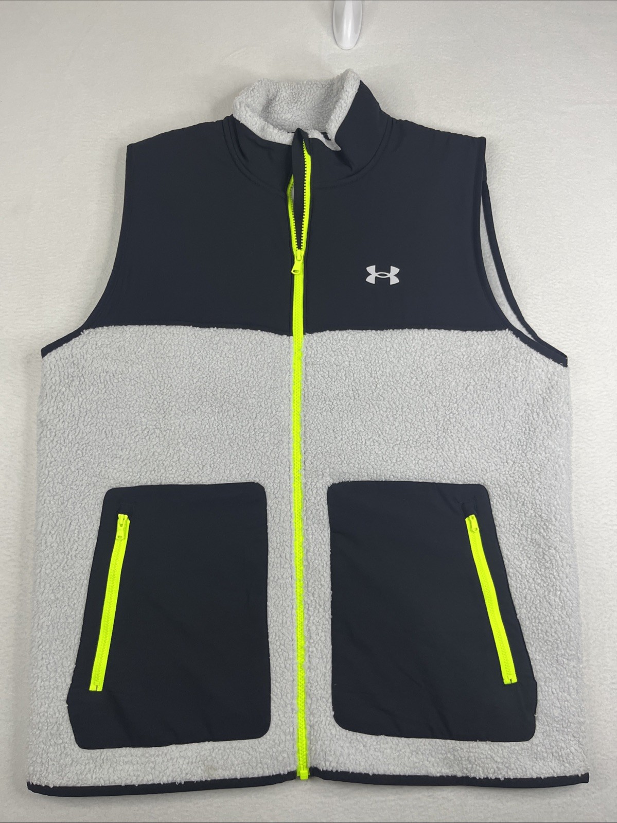 Under Armour Mens Sweaterfleece Pile Textured Sherpa Sleeveless Golf Vest Size L gallery