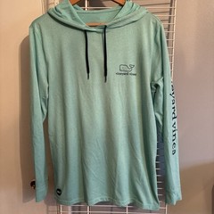 Vineyard Vines Shirt Mens Small Hoodie Hooded Performance Stretch Whale Logo