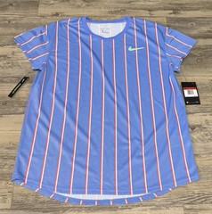 Nike Court Dri-FIT Slam Striped Tennis Shirt Men’s Large (CI9150-478) NWT