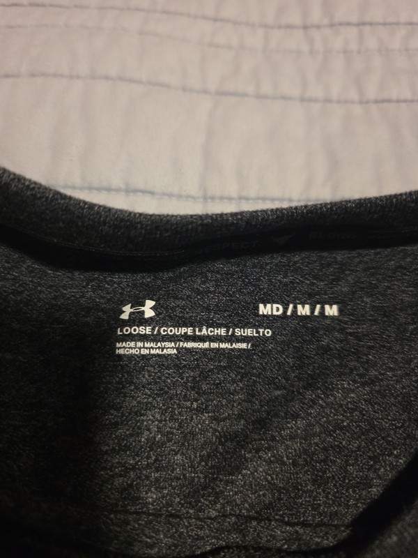 Under Armour Project Rock Freedom Long Sleeve Shirt Mens Medium Gray USA gallery