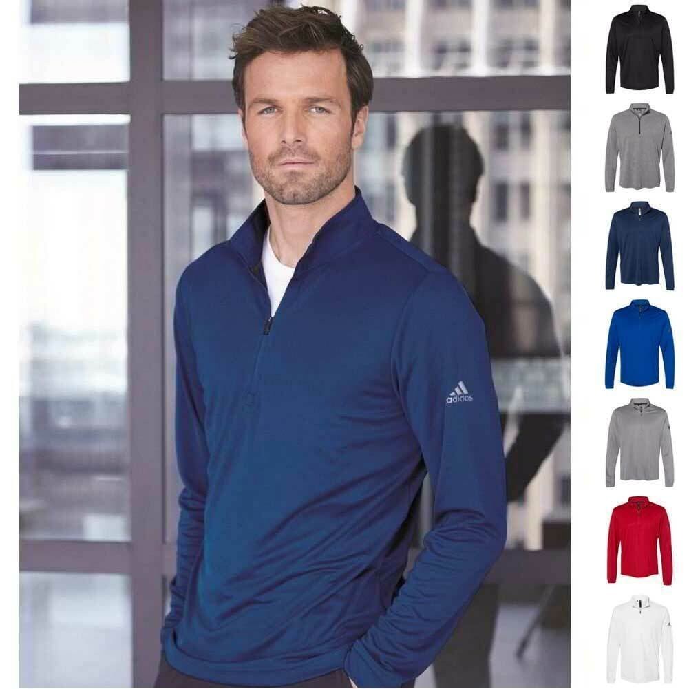 Adidas Lightweight Quarter-Zip Pullover Long Sleeve Shirt A401 gallery