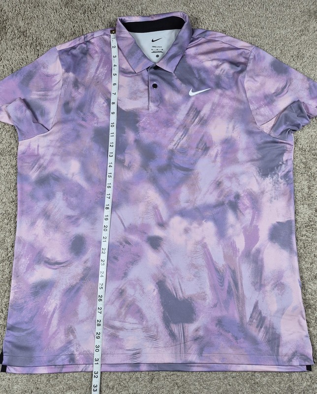 Nike Dri-Fit Tour Ombre Golf Polo Shirt Purple FD5935-509 Daybreak Men's Size XL gallery