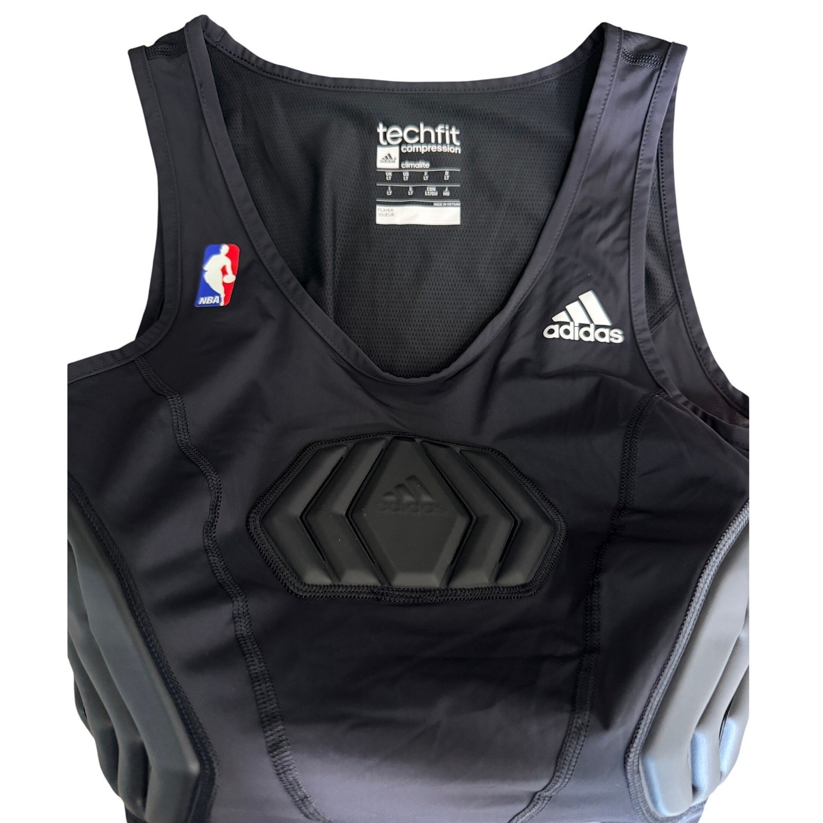 Adidas Techfit Padded Compression Basketball Tank Top Mens LT Black Climalite gallery