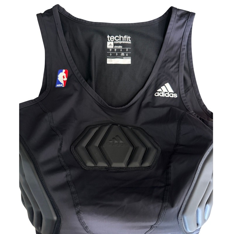 Adidas Techfit Padded Compression Basketball Tank Top Mens LT Black Climalite gallery