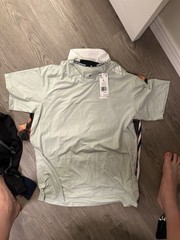 Adidas Men’s Large D4T Linen Green T Shirt Running Athletic