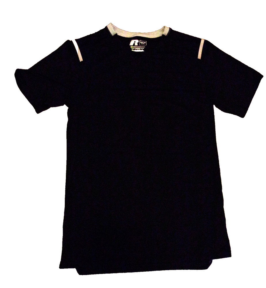Russel Athletic t shirt Size Mens S Cool Dry Intellifresh Black w/Gray Trim