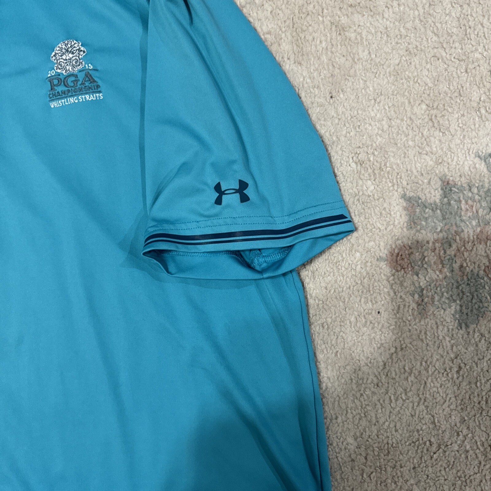 Under Armour Shirt Mens L Teal PGA Championship Whistling Straits gallery