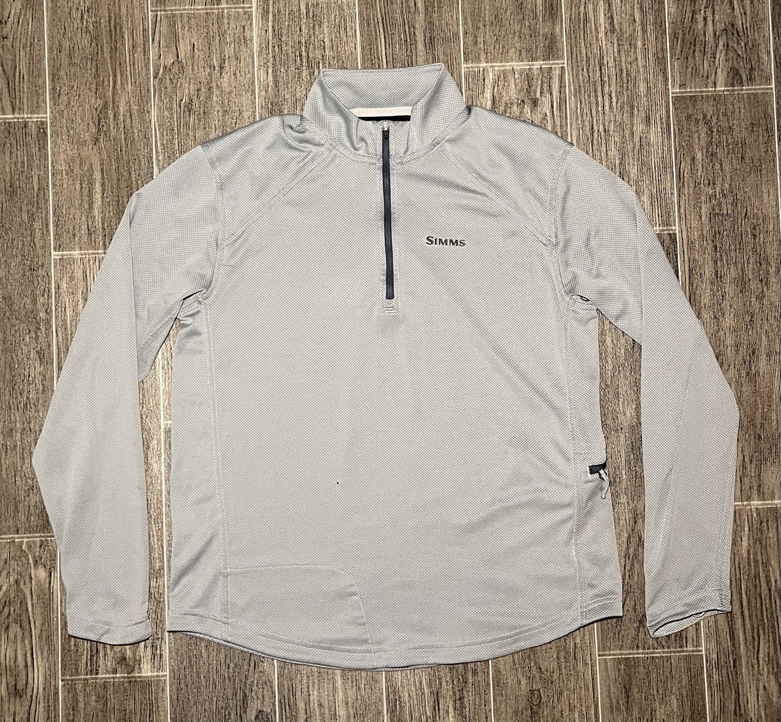 SIMMS Solarflex Plus UPF 50 1/4 Zip Pullover Fishing Mens Size Medium Gray gallery