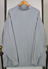 FOOTJOY Size Large Mens Mock Neck Thick Long Sleeve Performance Golf Shirt Gray
