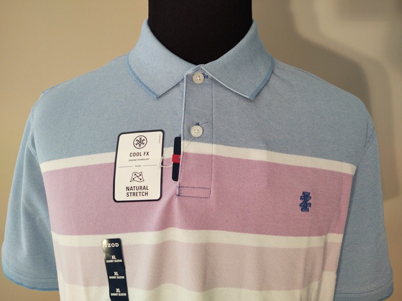 IZOD ADVANTAGE PERFORMANCE COOL FX MEN'S SHORT SLEEVE POLO SHIRT - SIZE XL gallery