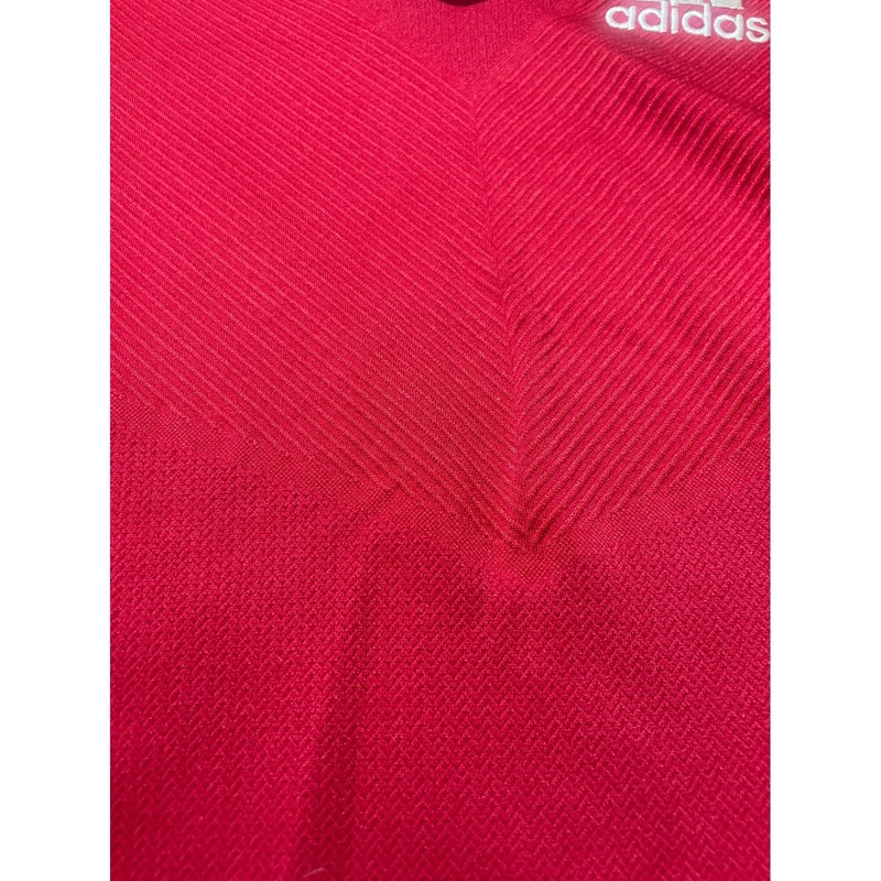 Adidas Football Men Deep Red TechFit CompressionV-Neck Textured Knit-pullover Lg gallery
