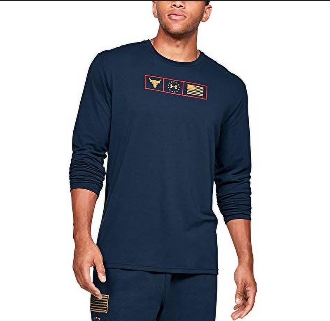 Under Armour Project Rock Freedom Long Sleeve Respect Shirt Mens Medium Heatgear gallery