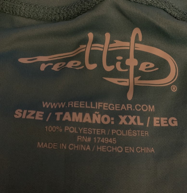 Nwt Reel Life Sun Ray Defender LS Fishing Shirt Mens Size XXL Etched Waves D24 gallery