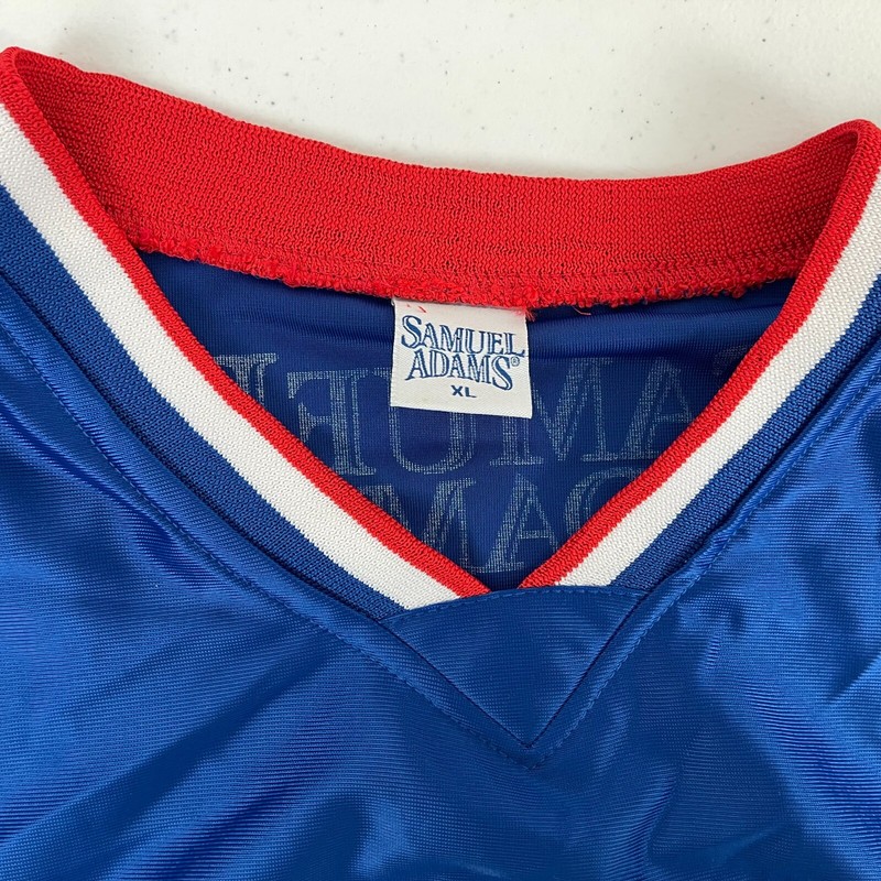 Samuel Adams Promo Football Jersey Vtg 2000s Take Pride In Your Beer Blue XL gallery