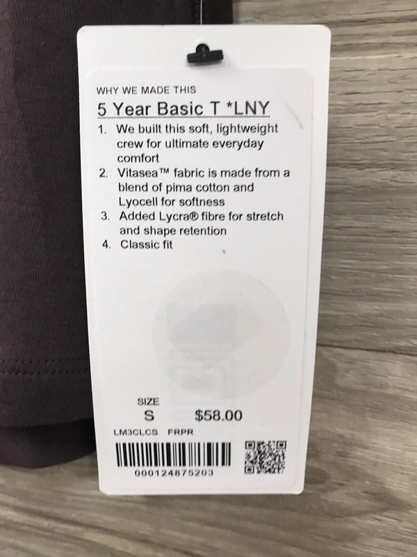 Lululemon 5 Year Basic Tee Logo Lunar New Year Size S 🤎❤️ French Press 75203 gallery