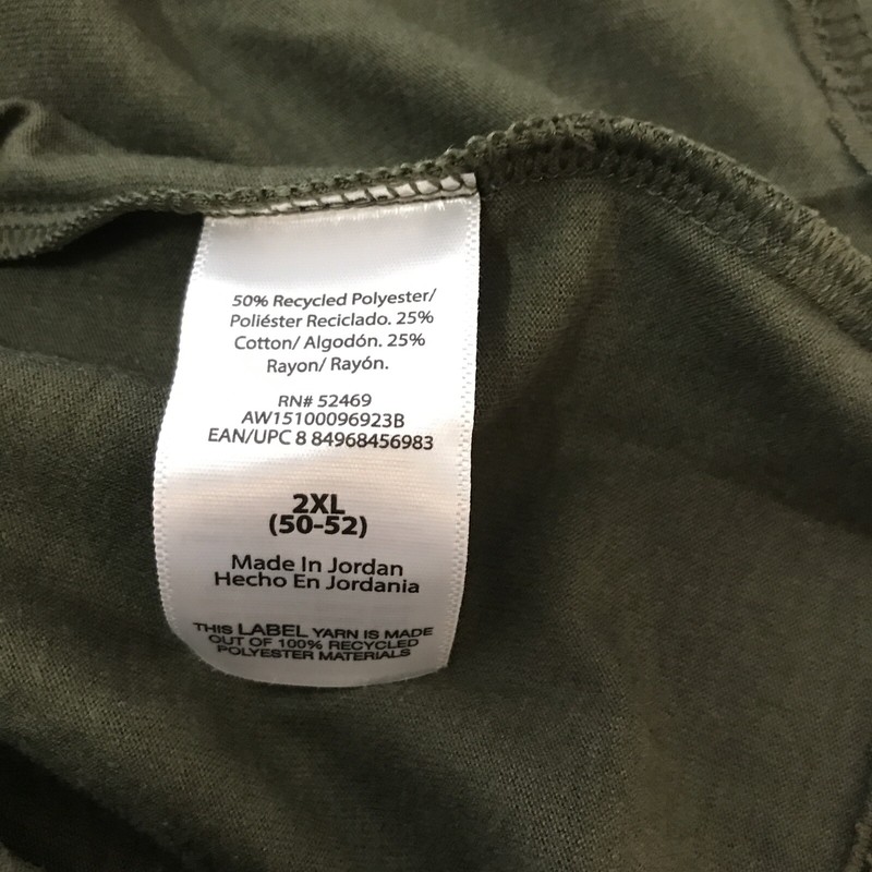 Athletic Works DriWorks Mens Size 2xl (50-52) Short Sleeve T-Shirt Green NEW gallery