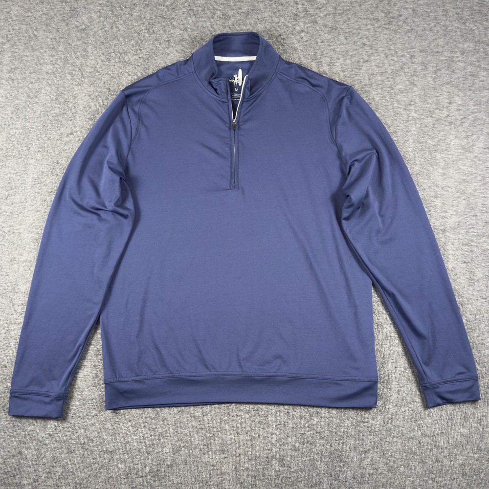 Johnnie-O Pullover Mens Medium Blue 1/4 Zip Lightweight Stretch Golf Top