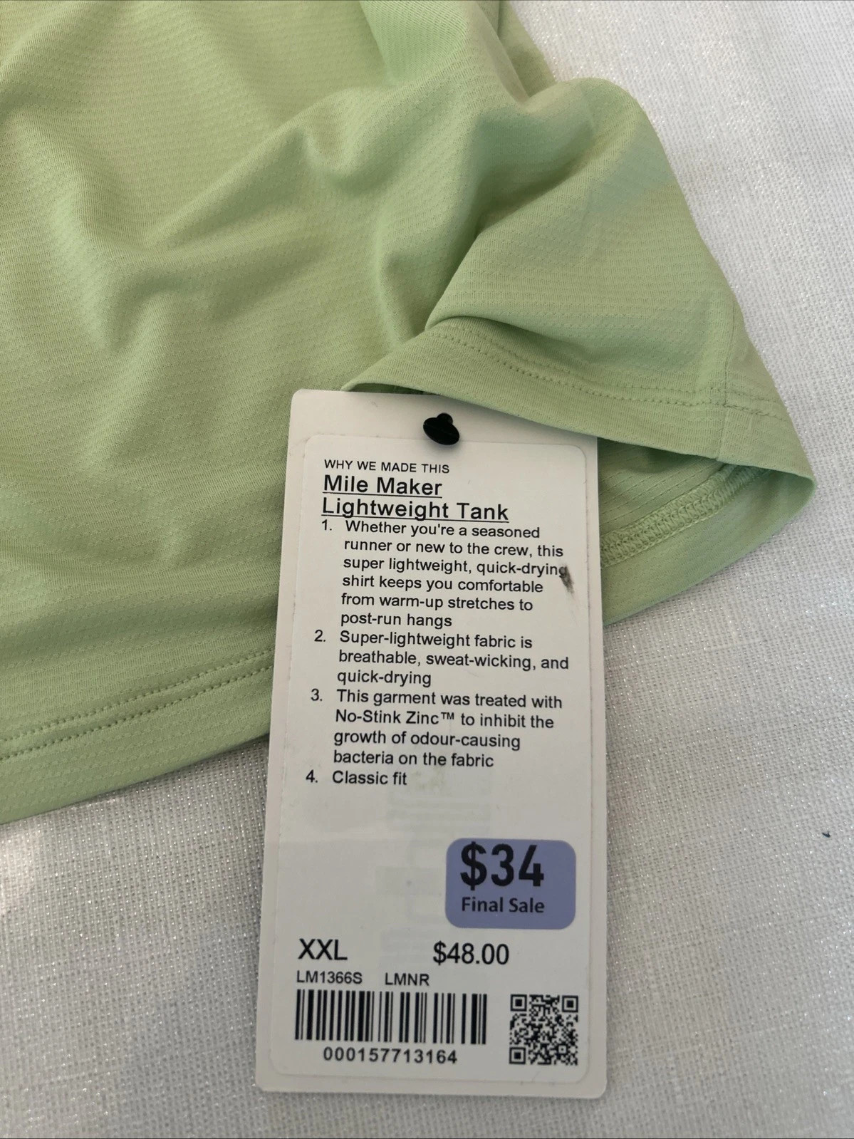 Lululemon Milemaker Men’s Lightweight Tank In Green Brand New gallery
