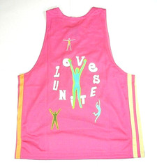 Adidas Pride Men/Unisex Med Love Unites Pink Jersey Mesh Tank Top, New