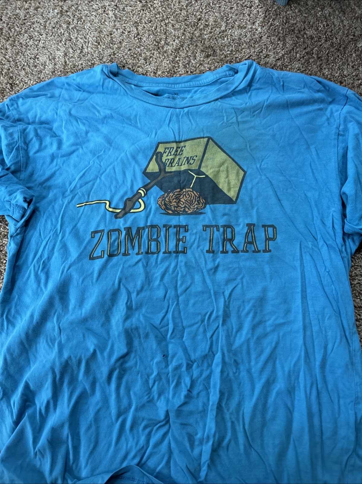 Xl Zombie Trap Graphic T In Light Blue gallery