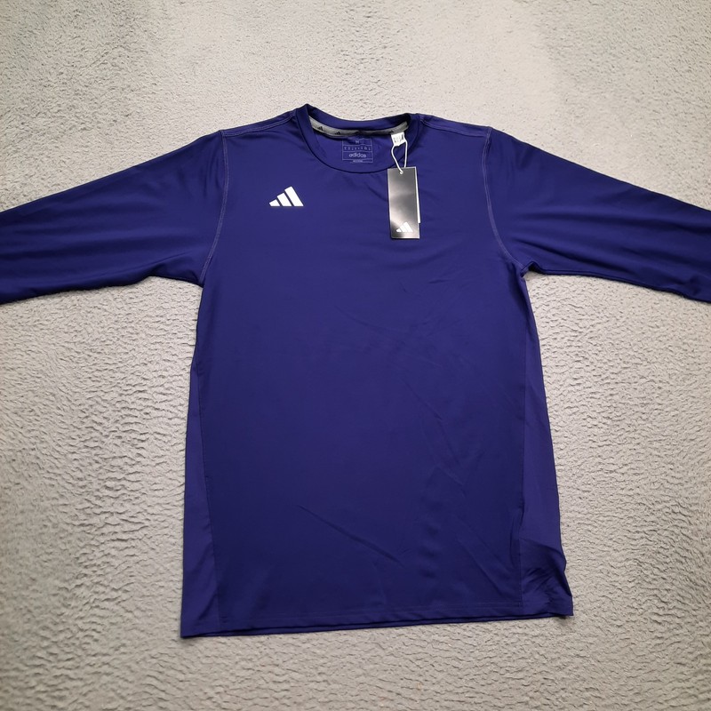 Adidas Fielder's Choice 3/4 Sleeve Shirt Men's Medium Purple Baseball IS9753 gallery