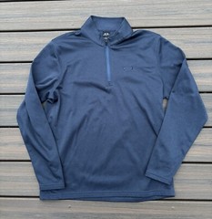 Oakley Software Baselayer Quarter Zip Blue Long Sleeve Pullover Mens L