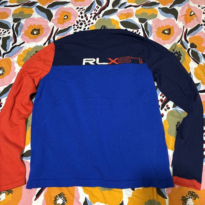 RLX 67Ralph Lauren Long Sleeve Pullover Sz L Multi Color No Returns gallery