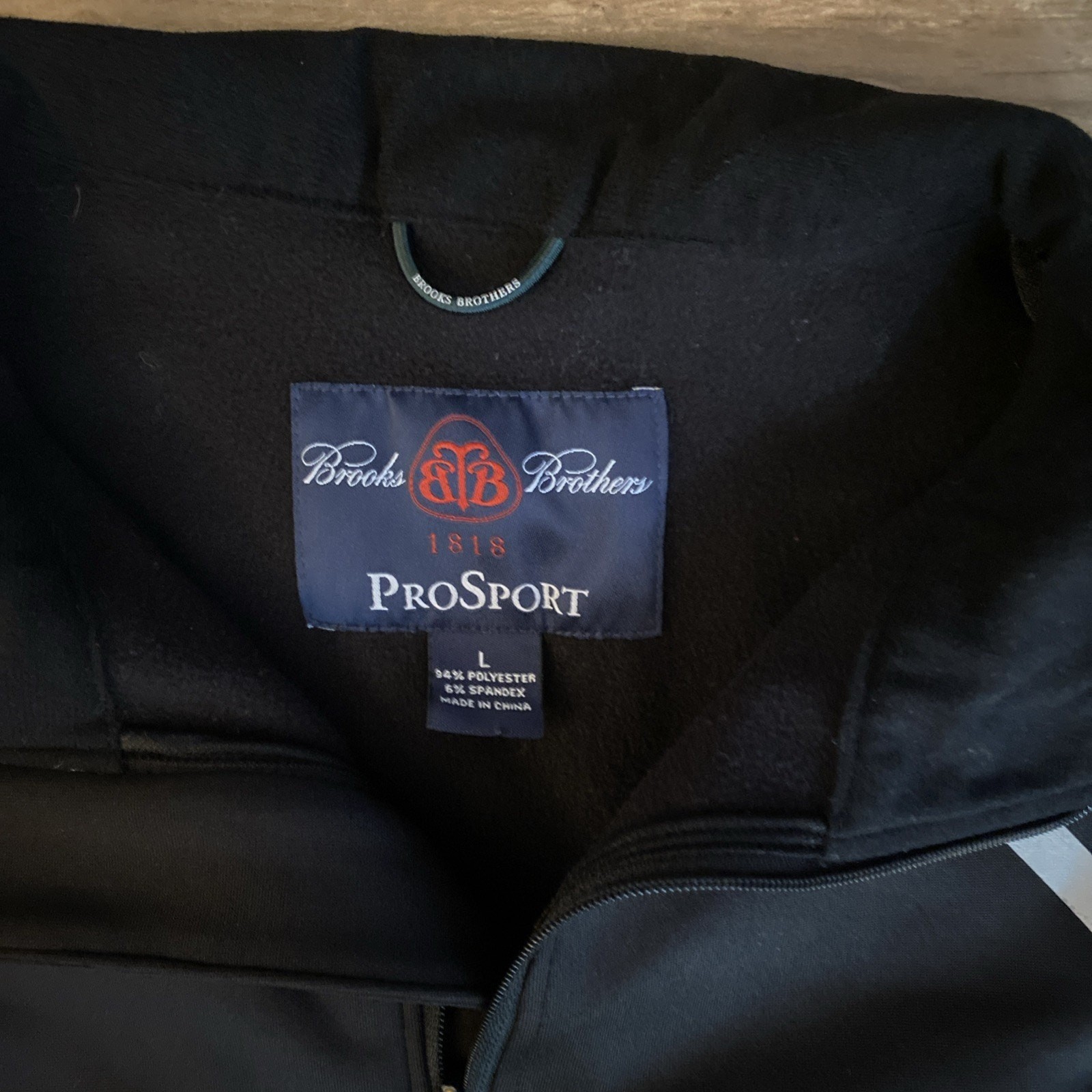 BROOK BROTHERS Pro Sport Zip Vest Large BLACK w/BB Reflector / Trim gallery