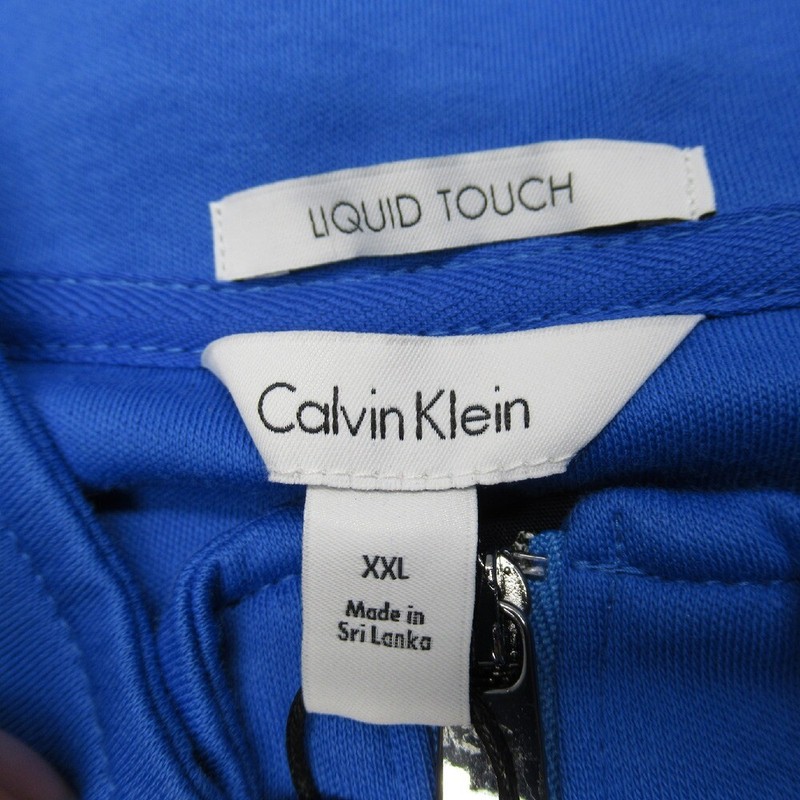Calvin Klein Shirt Men XXL Blue Liquid Touch Pullover Long Sleeve Activewear NEW gallery