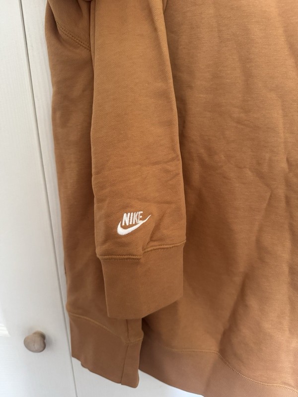 Nike Club Fleece Pullover Mens Sz L Brown Long Sleeve Fleece Polo FN3112-224 gallery